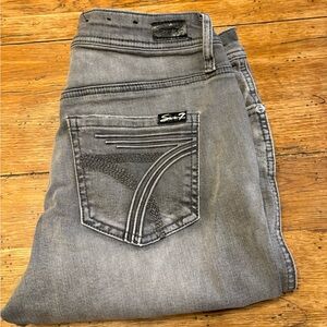 Seven 7 Light  Gray HighRise Skinny Ankle Women 4